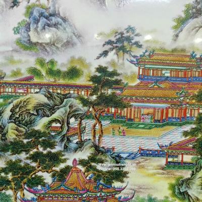 TRANH SỨ KHUNG GỖ - SẮC THU ( VẺ ĐẸP MÙA THU )
